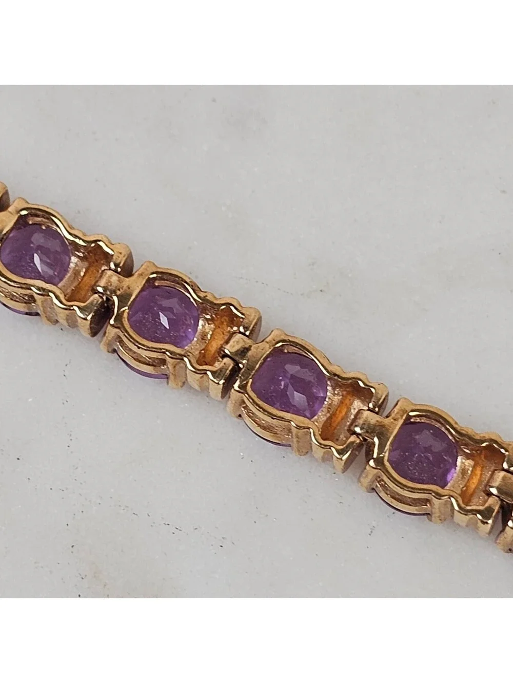 Ross Simons 925 Sterling Silver Purple Sapphire Tennis Bracelet 7